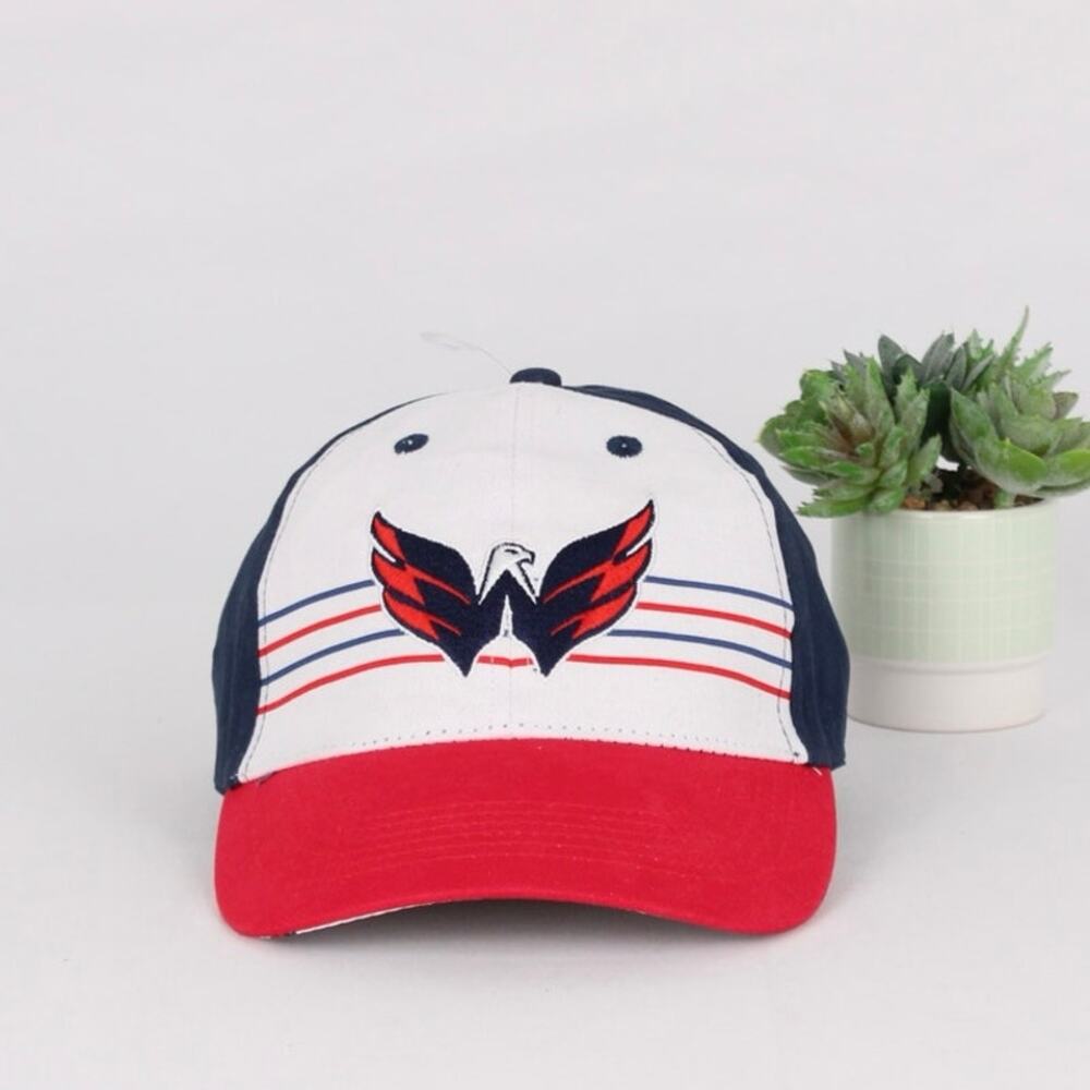Washington Capitals Hat Red White Blue Adjustable Baseball Cap – Idegy NHL - Picture 4 of 7